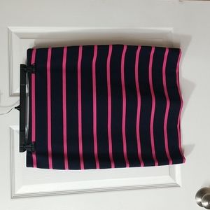The Limited Blue and Pink Striped Pencil Skirt